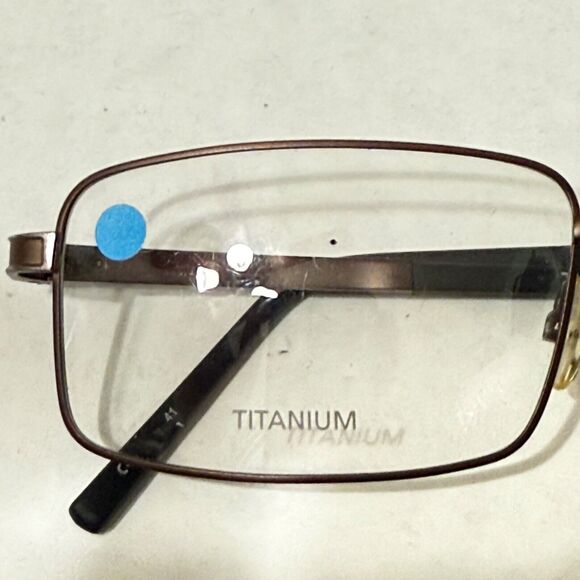 Timex L035 BR Titanium Eyeglasses Frame Men's Brown Rectangular 58-19-150 NEW - Picture 9 of 11